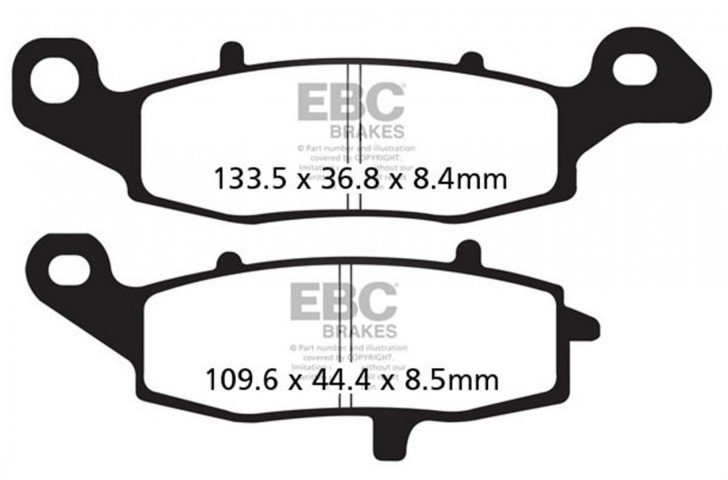 Ebc Fren Balatası Sinter Fa229hh Kawasakı Er-5 Er-6f Er-6f Ex 650 Suzukı Dl 650 1000 V-strom Gsf 650 Bandıt 104