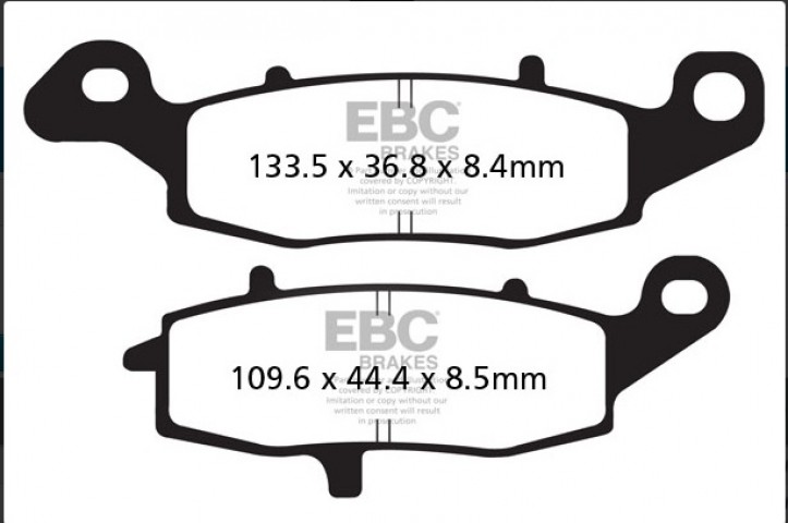 Ebc Fren Balatası Sinter Fa231hh Er-6f Er-6n Kle 650 Versys Dl 650 1000 V-strom M 800 1500 1600 1800 Intruder 124