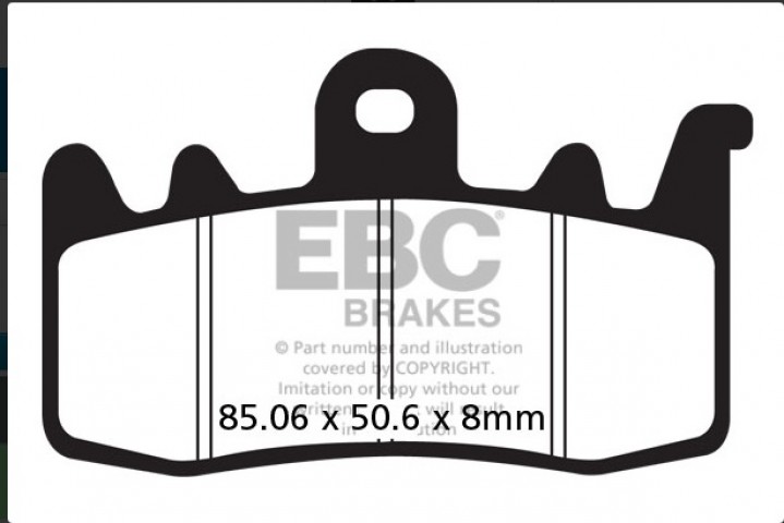 Ebc Fren Balatası Yarı Sinter Fa630v Cfmoto 450sr Can-am Spyder Bmw R1200 R Rs 2015-2019 Tıger 1200 Xcx 2016-2018 328