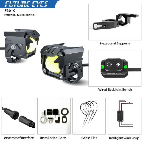 Future Eyes F20x Motosiklet Sis Farı Takım 60w