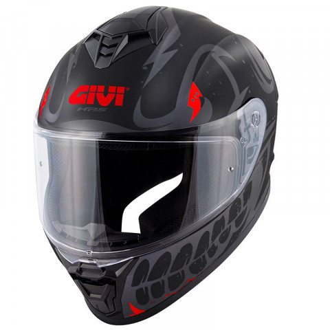 Gıvı 50.x Bones Kask Kapalı Mat Siyah-kırmızı