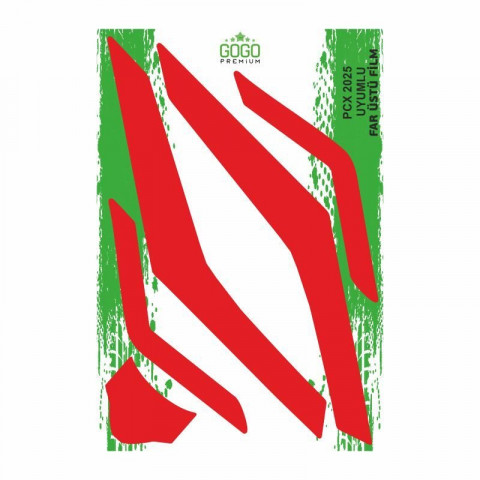 Gogo Geniş Far Üstü Film Kırmızı Honda Pcx 125 2025