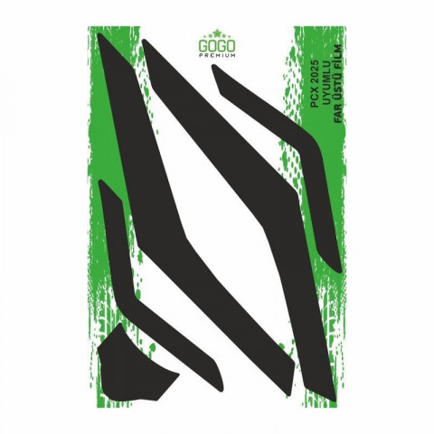 Gogo Geniş Far Üstü Film Siyah Honda Pcx 125 2025