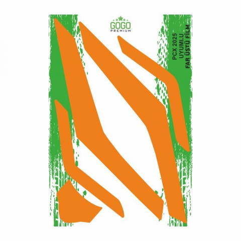 Gogo Geniş Far Üstü Film Turuncu Honda Pcx 125 2025