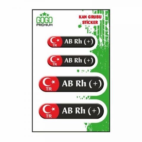Gogo Kan Grubu Siyah Dörtlü Damla Etiket Iıı Ab Rh(+)
