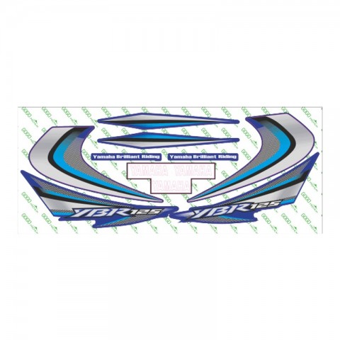 Gogo Sticker Seti Yamaha Ybr125-mavi