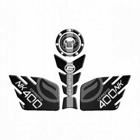 Gogo Tank Pad 002 Siyah-gri Çizgili Cfmoto 400 Nk