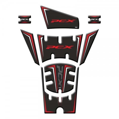 Gogo Tank Pad 003 8 Parça Honda Pcx 125 2025 Siyah Kırmızı