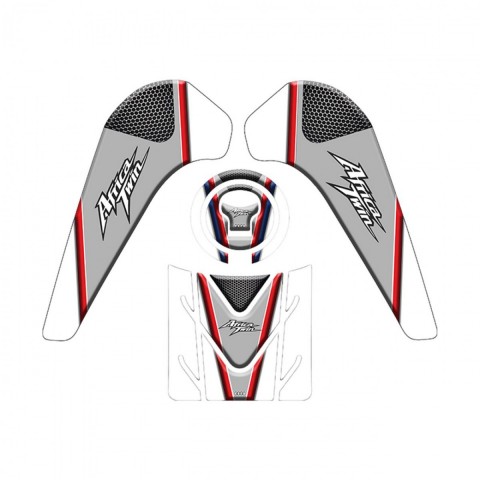 Honda Crf1000 1100 Africa Twin 2016 - 2024 Gri Beyz Kırmızı Tank Pad Gogo 004 (4 Parça)