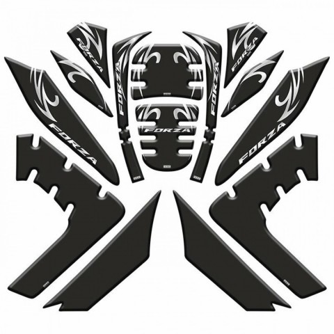 Gogo Tank Pad 006 Siyah-beyaz Desenli 14 Parça Honda Forza 2021-2024