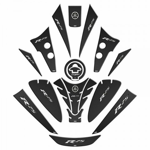 Gogo Tank Pad Set 001 Yamaha Yzf-r25 2019-2024 Siyah Karbon