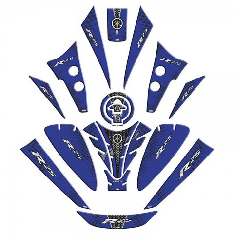 Gogo Tank Pad Set 004 Yamaha Yzf-r25 2019-2024 Mavi Karbon