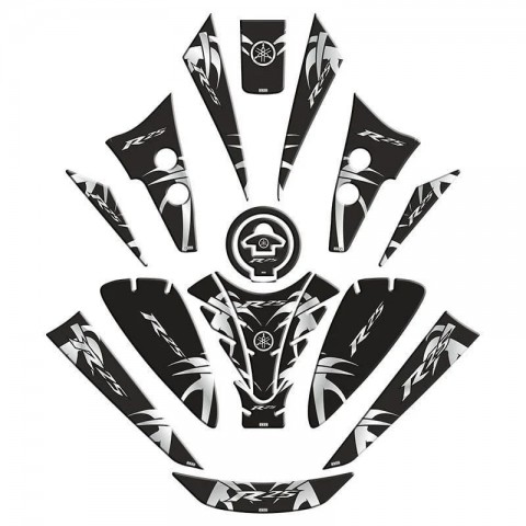 Gogo Tank Pad Set 007 Yamaha Yzf-r25 2019-2024 Siyah Gri