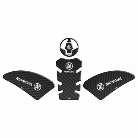 Gogo Tank Pad Seti 001 Siyah-gri-karbon Mondıal 125 Drıft L 2019-2023