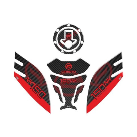 Gogo Tank Pad Seti 001 Siyah-kırmızı Cfmoto Nk150 2016-2023