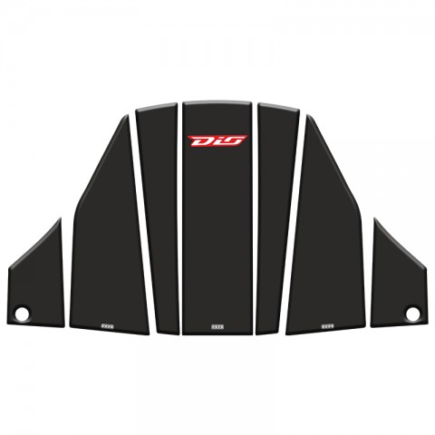 Gogo Tank Pad Seti 004 7 Parça Siyah-kırmızı Honda Dıo 110