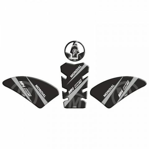 Gogo Tank Pad Seti 006 Siyah-gri Beyaz Mondıal Yazılı Mondıal 125 Drıft L 2019-2023