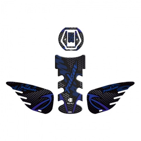 Gogo Tank Pad Seti 006 Siyah-mavi Bajaj Pulsar