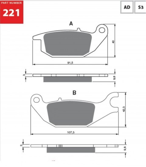Gold Fren Balatası 221 Arka Honda Cbr 125 2004 2010 Hero Thriller Hunk 150