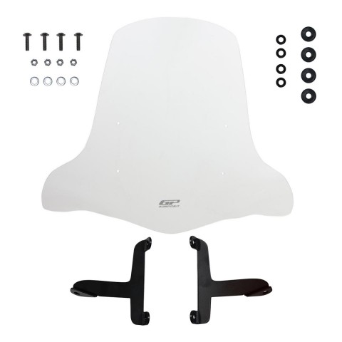 Gp Kompozit Siperlik Camı 59cm Elcikli Şeffaf Scooter Universal