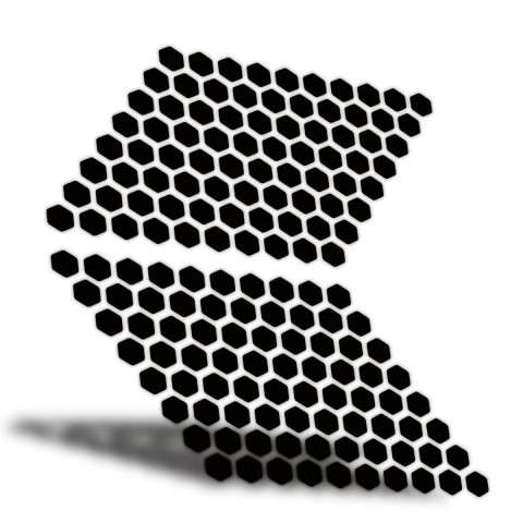 Gp Kompozit Unıversal 160 Parça (petek Desen) Tank Pad Siyah