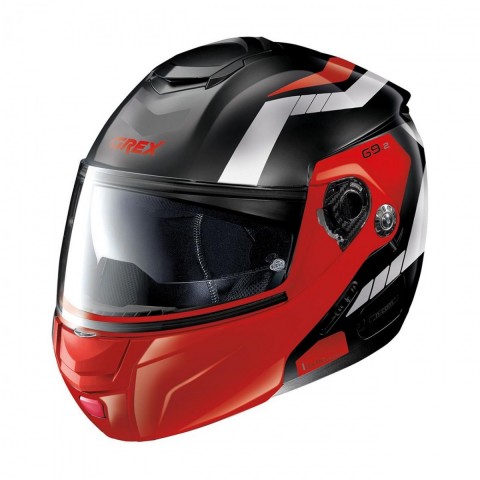 Grex G9.2 Steadfast N.com Çene Açılır Kask Siyah-kırmızı