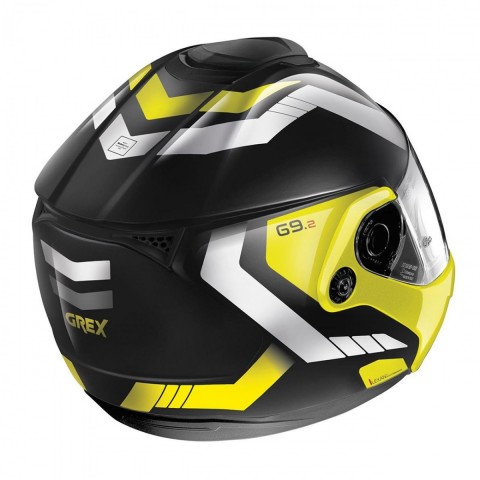 Grex G9.2 Steadfast N.com Çene Açılır Kask Siyah-sarı SMALL