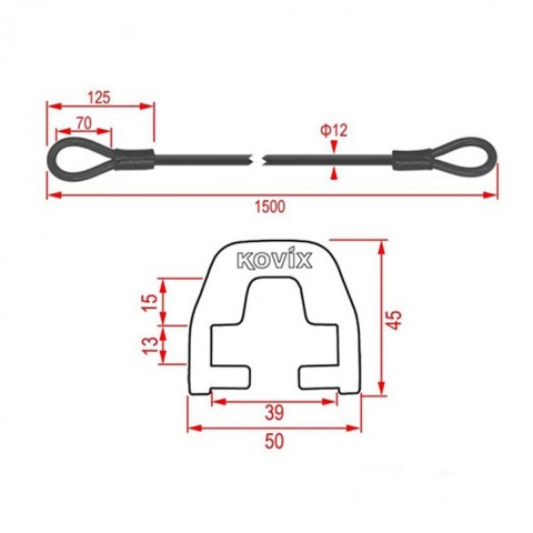 Kovıx Kza-150 Çelik Kilit + Kd6 Bağlantı Adaptörü