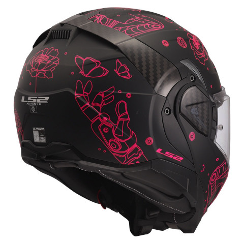 Ls2 Advant 2 Sophıa Mat Siyah Pembe Modüler Kask