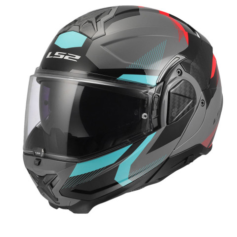 Ls2 Advant 2 Trıple Gri-kırmızı-siyah-turkuaz Kask