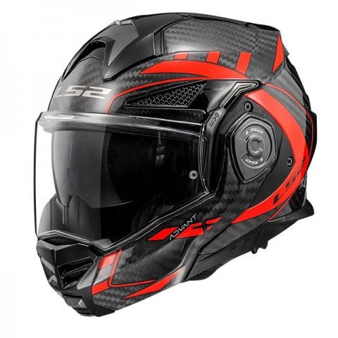 Ls2 Advant X Karbon Future Çene Açılır Kask Kırmızı