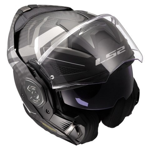 Ls2 Advant X Karbon Horızon Çene Açılır Kask Mat Gümüş Gri