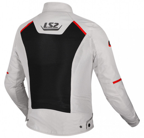 Ls2 Breeze Kadın Montu Gri-siyah-kırmızı