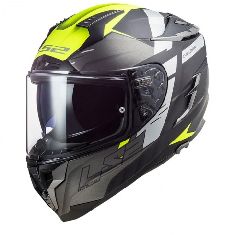 Ls2 Challenger Allert Kapalı Kask Mat Tıtanıum-neon Sarı