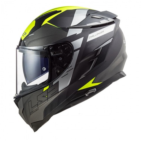 Ls2 Challenger Allert Kapalı Kask Mat Tıtanıum-neon Sarı