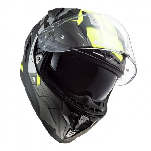 Ls2 Challenger Allert Kapalı Kask Mat Tıtanıum-neon Sarı