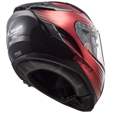 Ls2 Challenger Magıc Kapalı Kask Kırmızı-siyah-beyaz