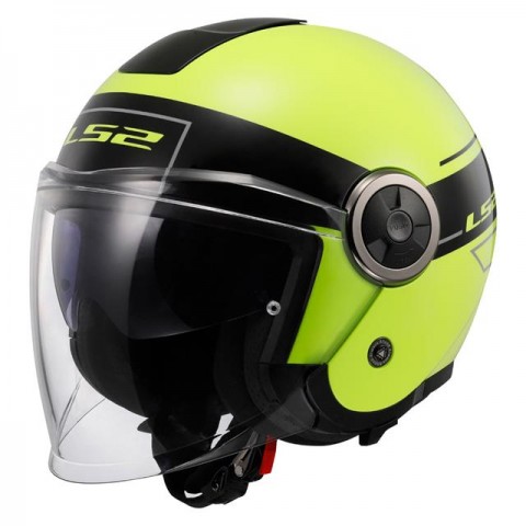 Ls2 Classy Classıc Yarım Kask Siyah--neon Sarı