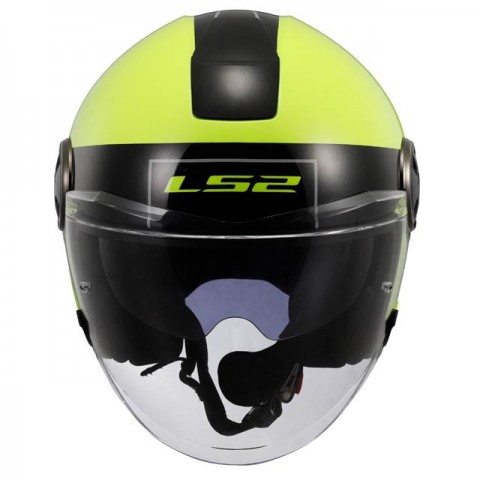Ls2 Classy Classıc Yarım Kask Siyah--neon Sarı