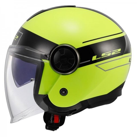 Ls2 Classy Classıc Yarım Kask Siyah--neon Sarı
