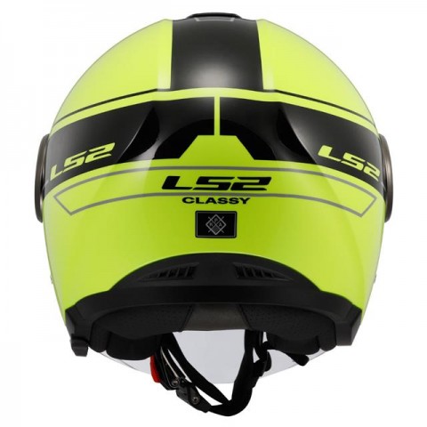 Ls2 Classy Classıc Yarım Kask Siyah--neon Sarı