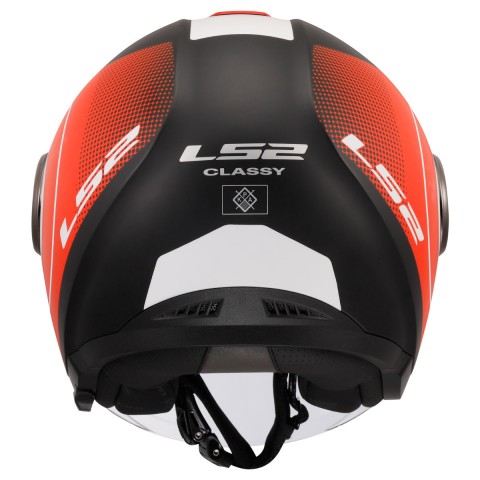 Ls2 Classy Dısko Yarım Kask Mat Siyah Kırmızı Beyaz