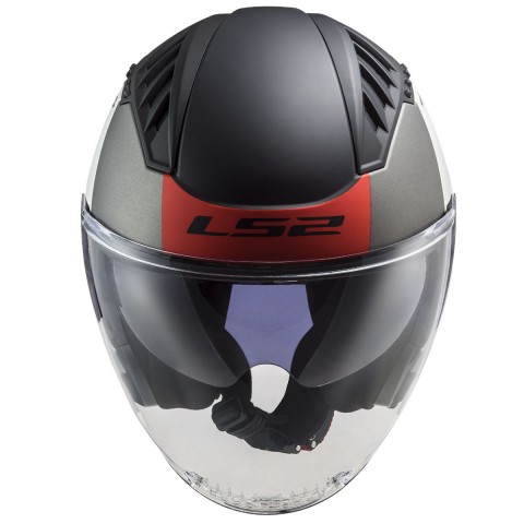 Ls2 Copter 2 Urbane Yarım Kask Mat Beyaz-kırmızı