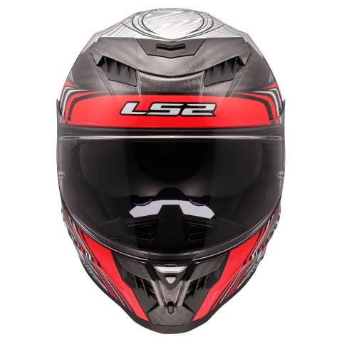 Ls2 Dragon Enthum Karbon Kapalı Kask Kırmızı