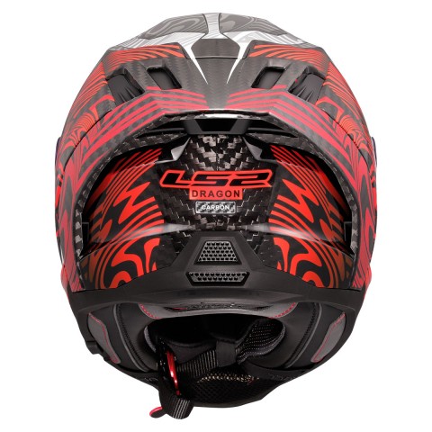 Ls2 Dragon Enthum Karbon Kapalı Kask Kırmızı