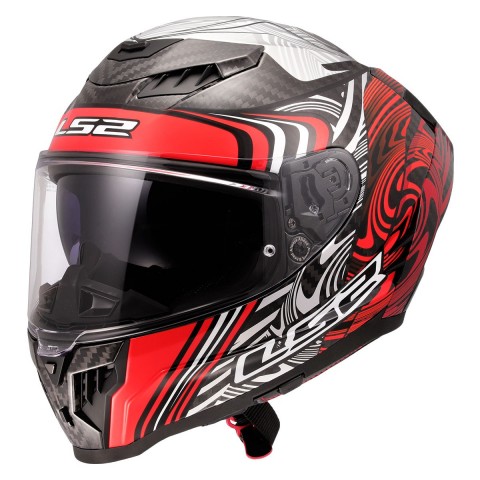 Ls2 Dragon Enthum Karbon Kapalı Kask Kırmızı