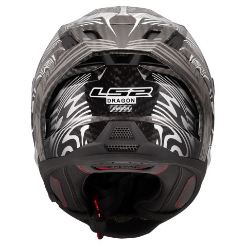 Ls2 Dragon Enthum Karbon Kapalı Kask Siyah Gri