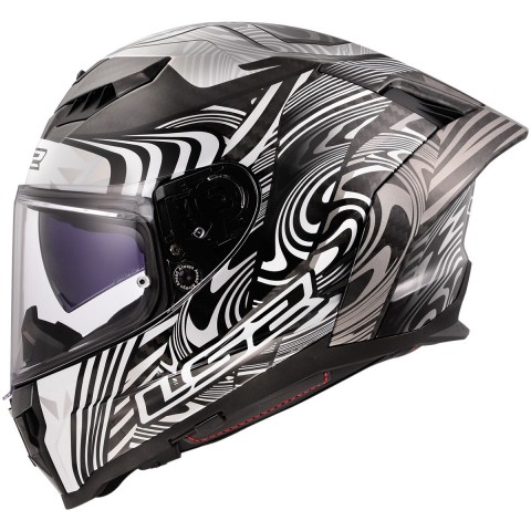 Ls2 Dragon Enthum Karbon Kapalı Kask Siyah Gri