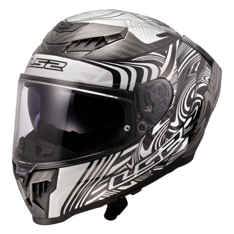 Ls2 Dragon Enthum Karbon Kapalı Kask Siyah Gri