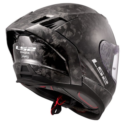 Ls2 Dragon Forged Karbon Kapalı Kask Siyah